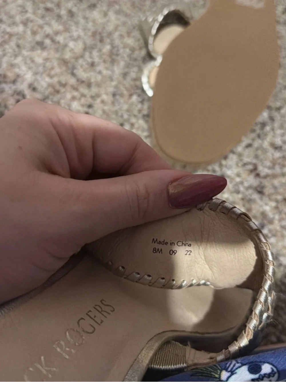 Jack Rogers gold metallic